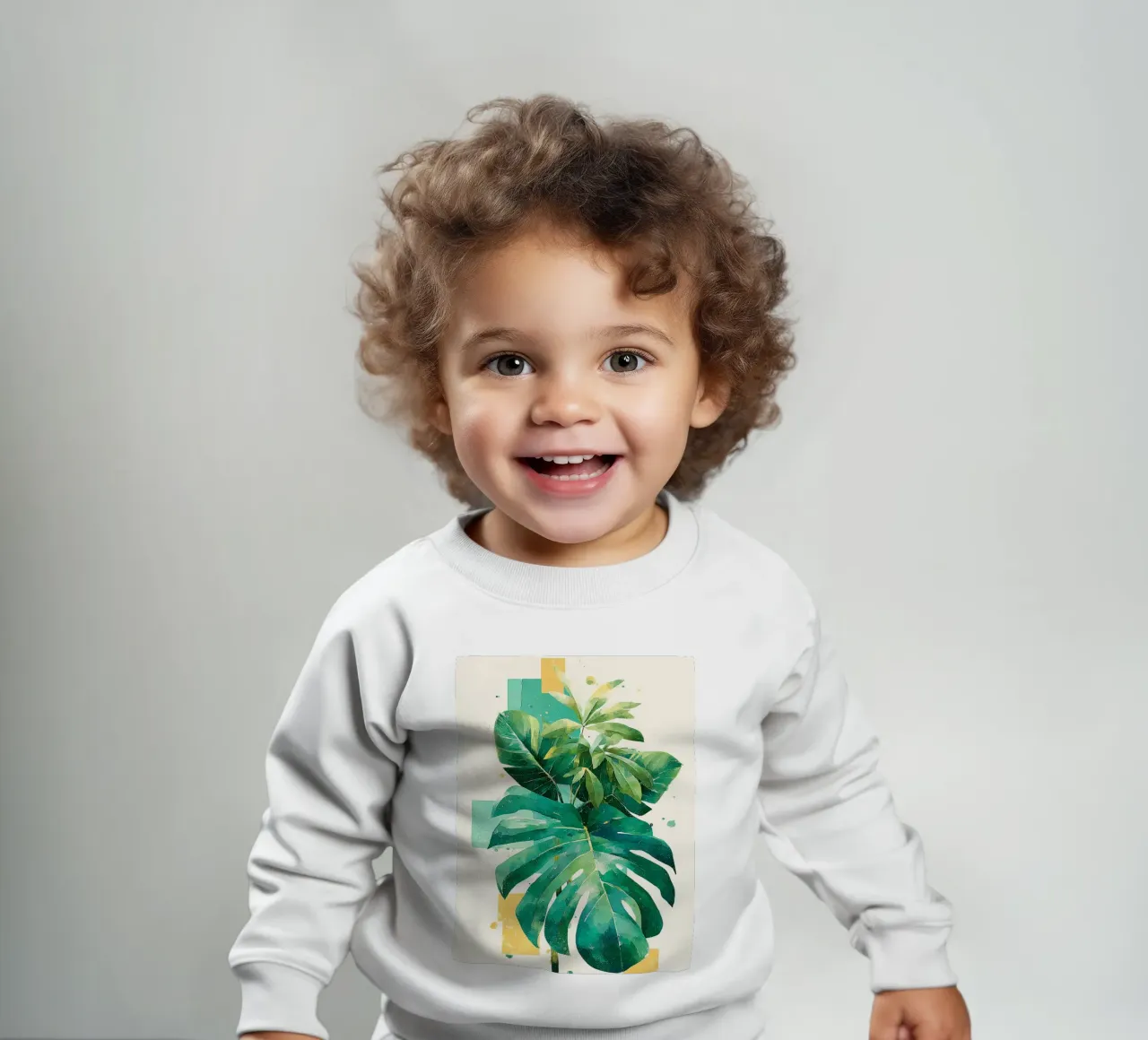 Leaves Tropical A baby sweatshirt by Mateo