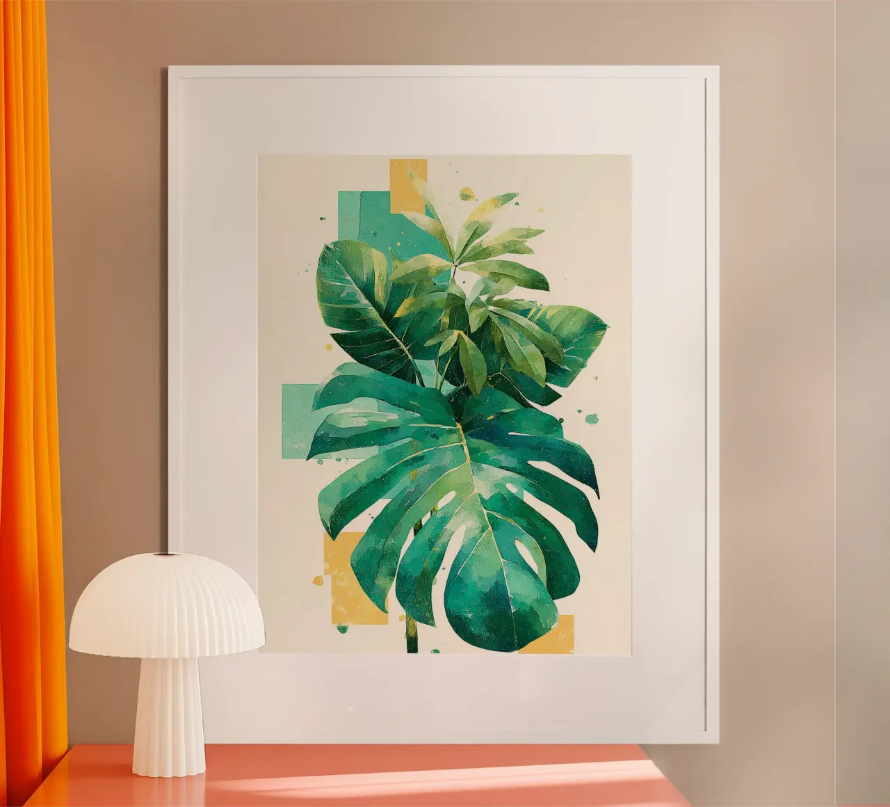 Leaves Tropical A poster con telaio in plastica da Mateo