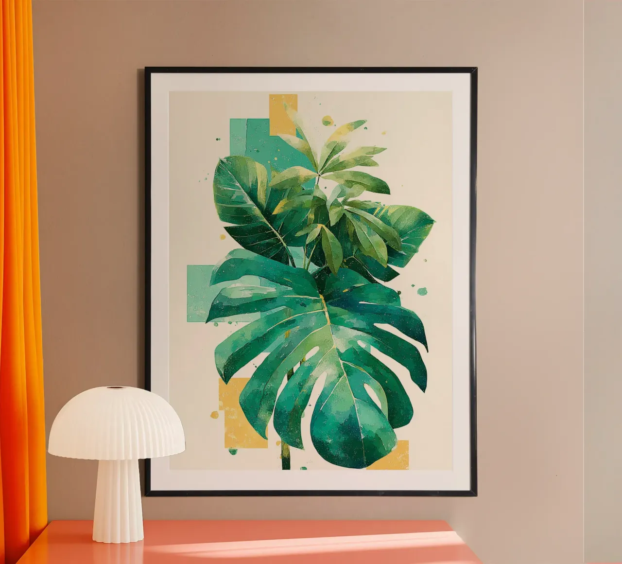 Leaves Tropical A poster con telaio in plastica da Mateo