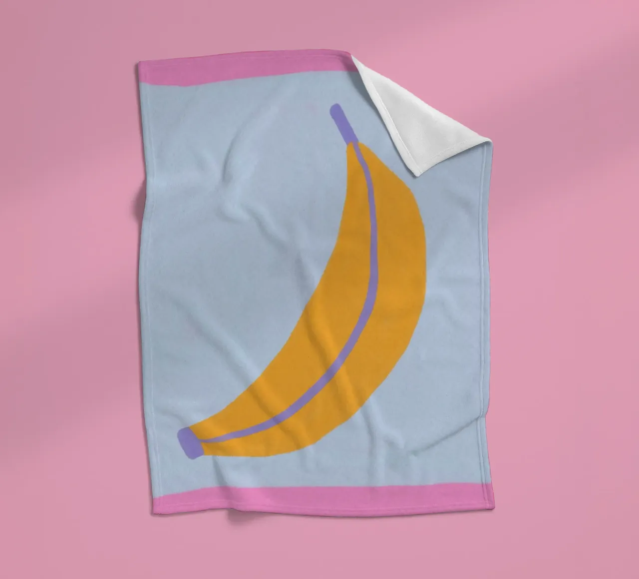 Cute banana fleece blanket by Wackapacka