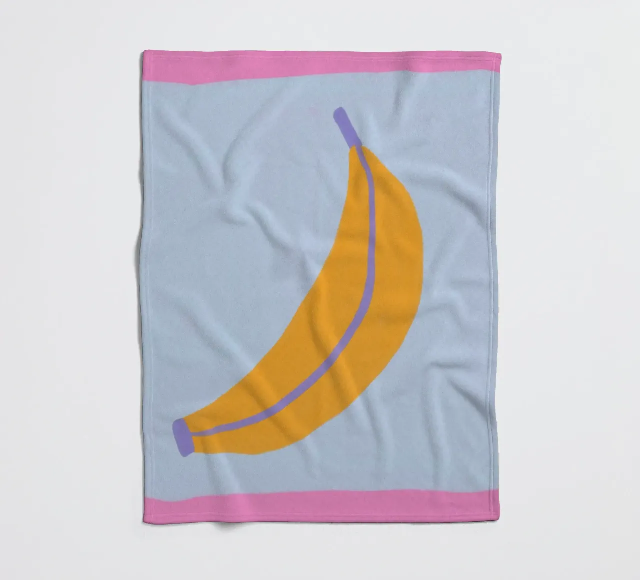Cute banana fleece blanket by Wackapacka