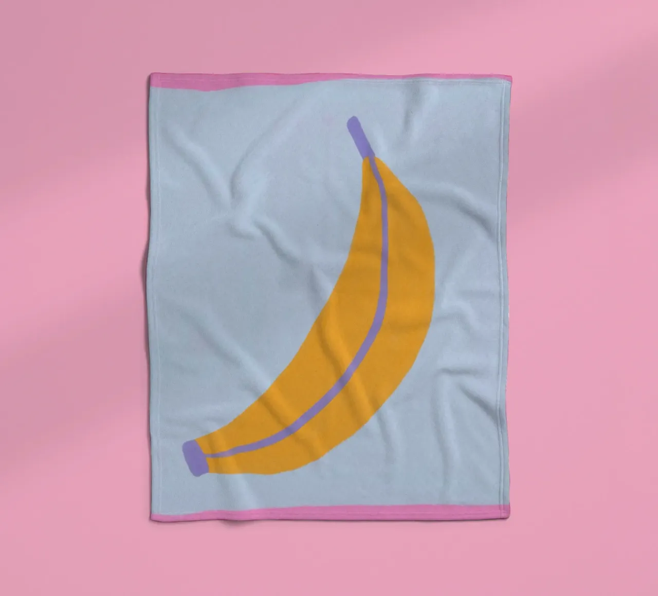 Cute banana fleece blanket by Wackapacka