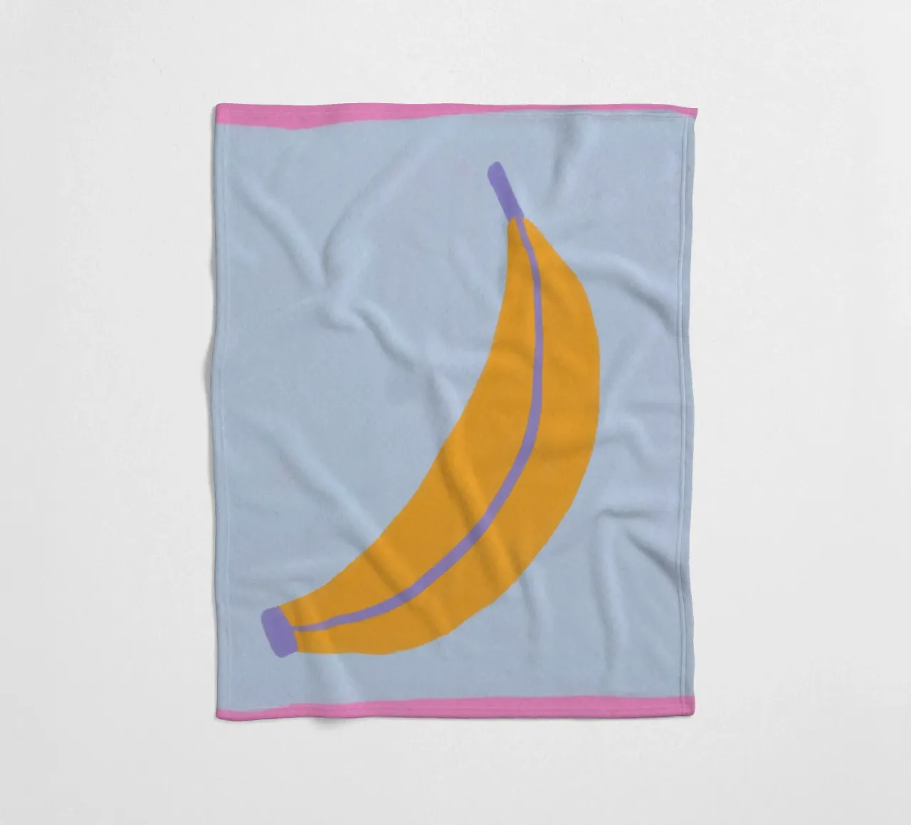 Cute banana fleece blanket by Wackapacka