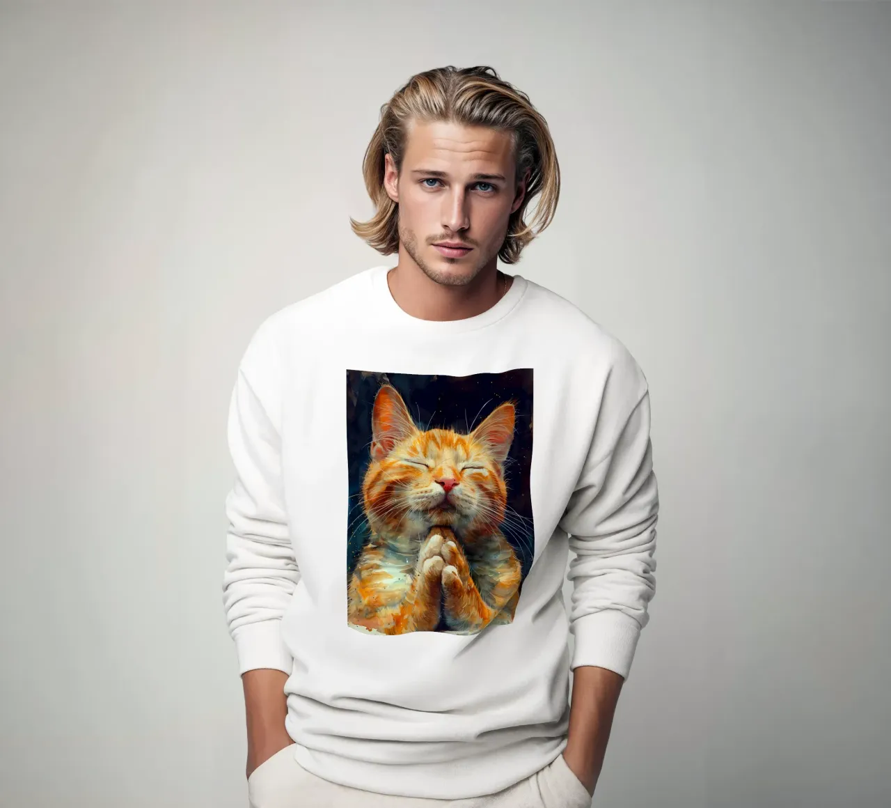 Gatto Rudolf felpa da Justyna Jaszke JBJart