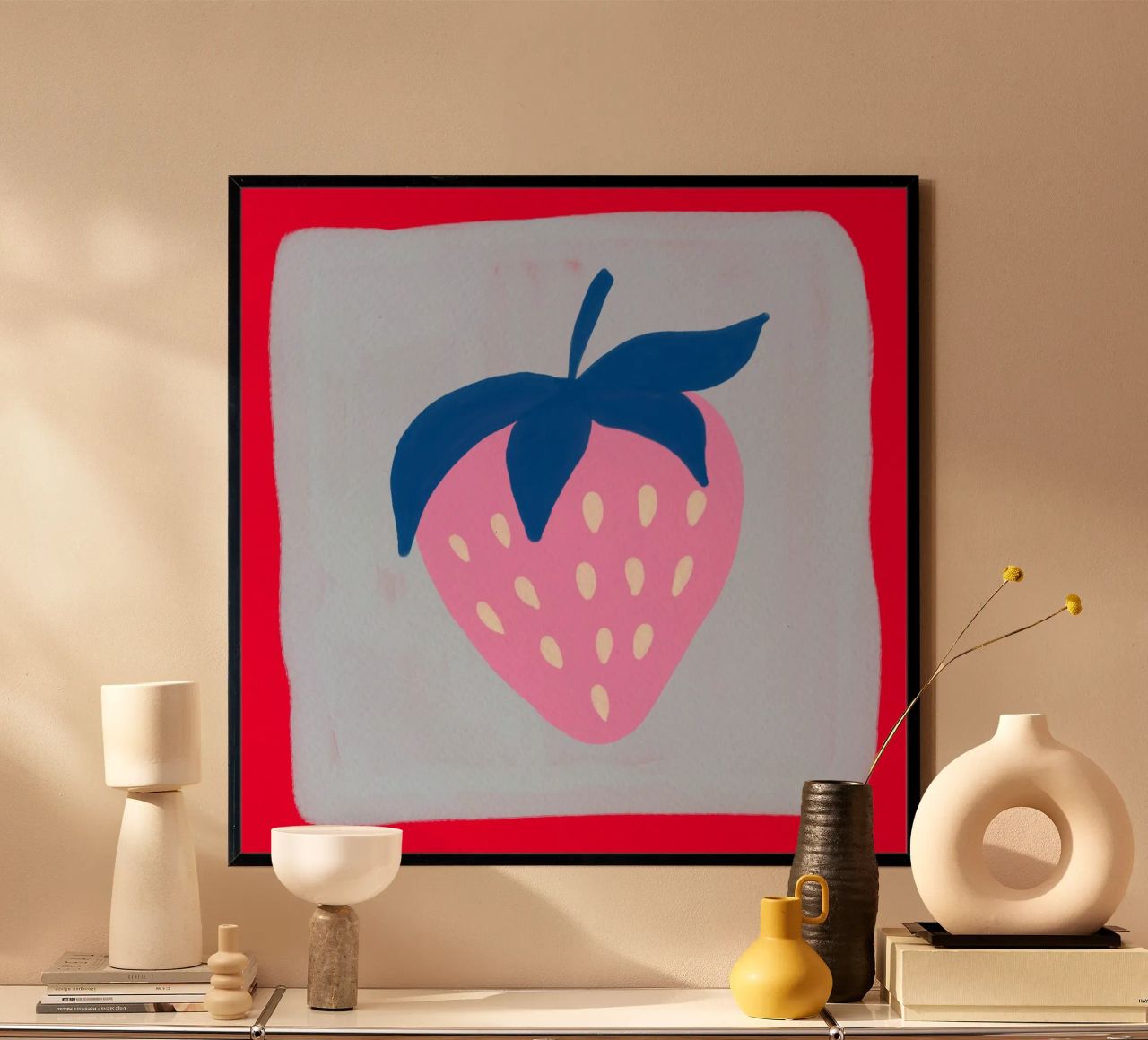 Cute strawberry poster by Wackapacka
