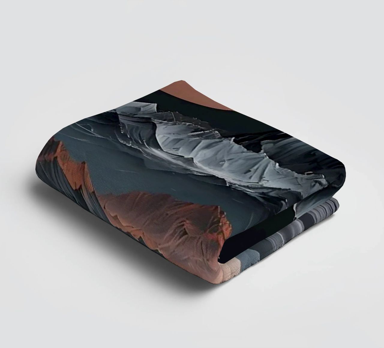 Lunar Majesty over the Obsidian Peaks towel by Artistic-shop