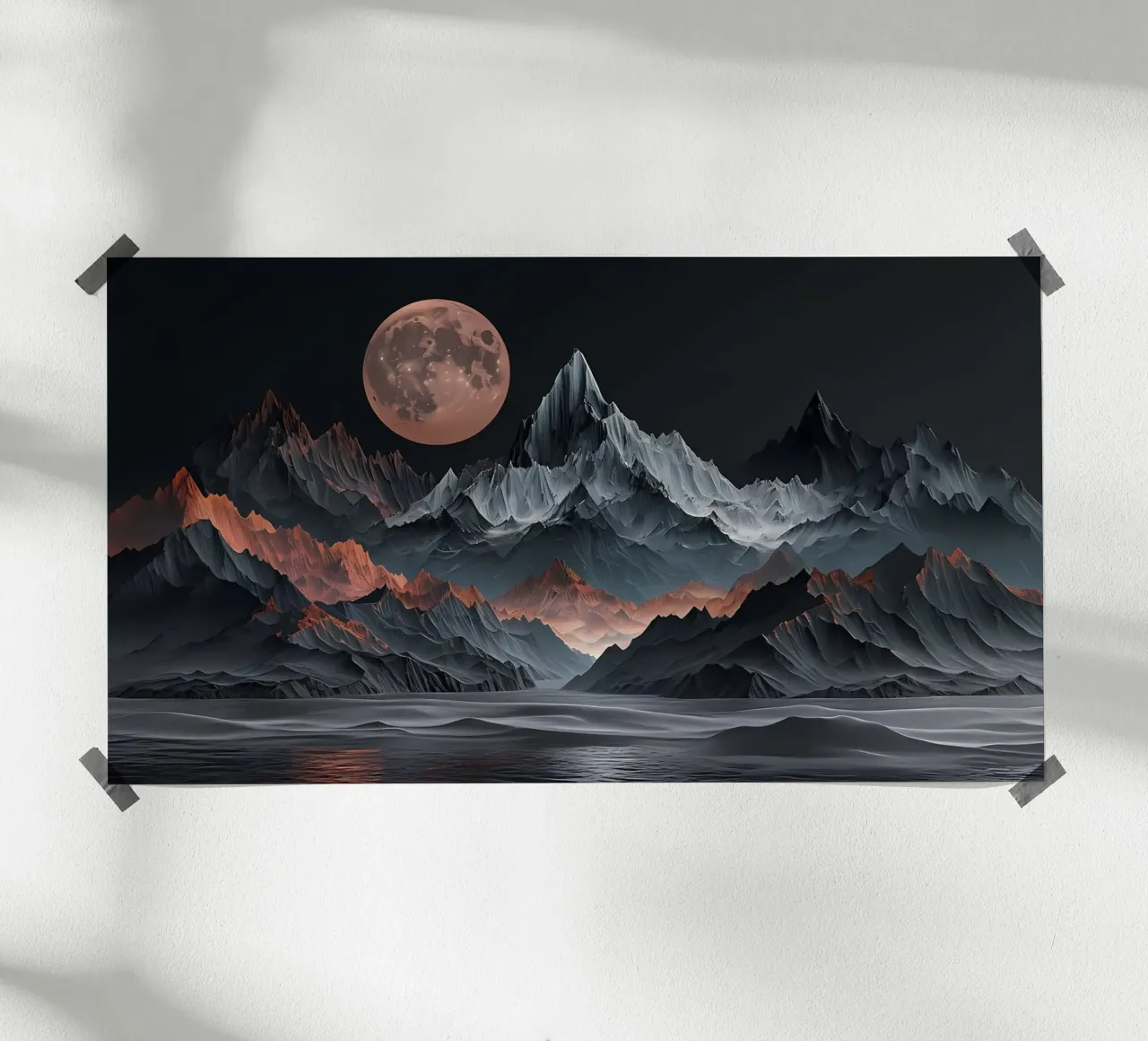 Maestà lunare sui Picchi di Ossidiana poster da Artistic-shop