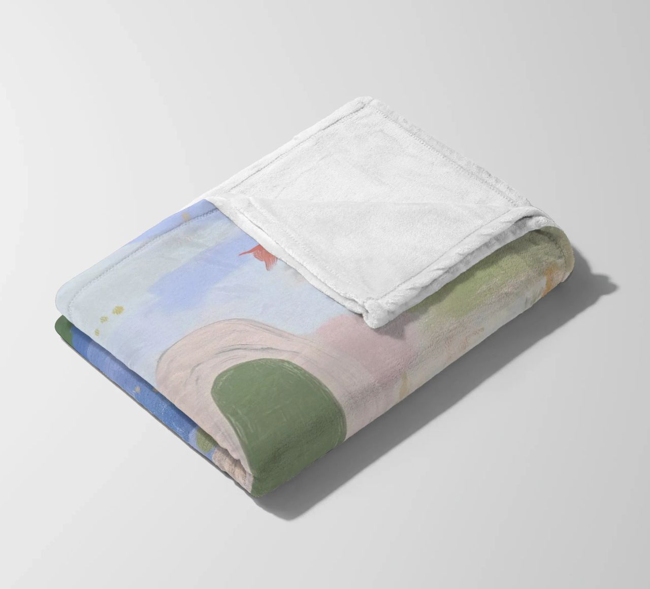 Lily Pond, Boho Abstract Print, Colourful Modern Wall Art fleece blanket by Boheme