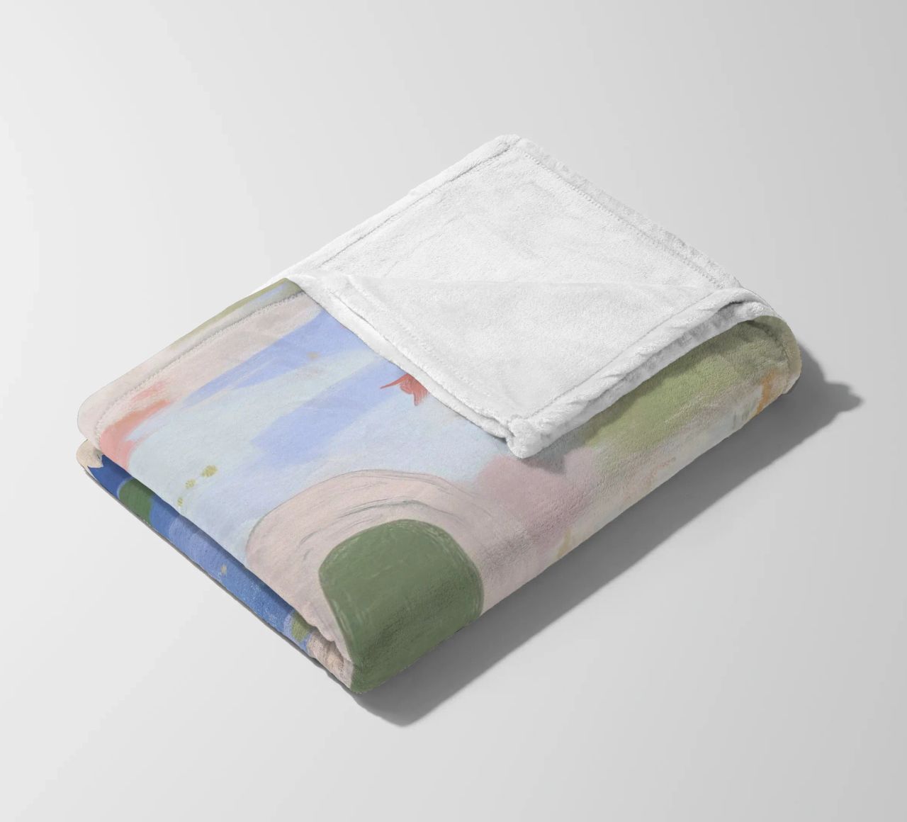 Lily Pond, Boho Abstract Print, Colourful Modern Wall Art fleece blanket by Boheme