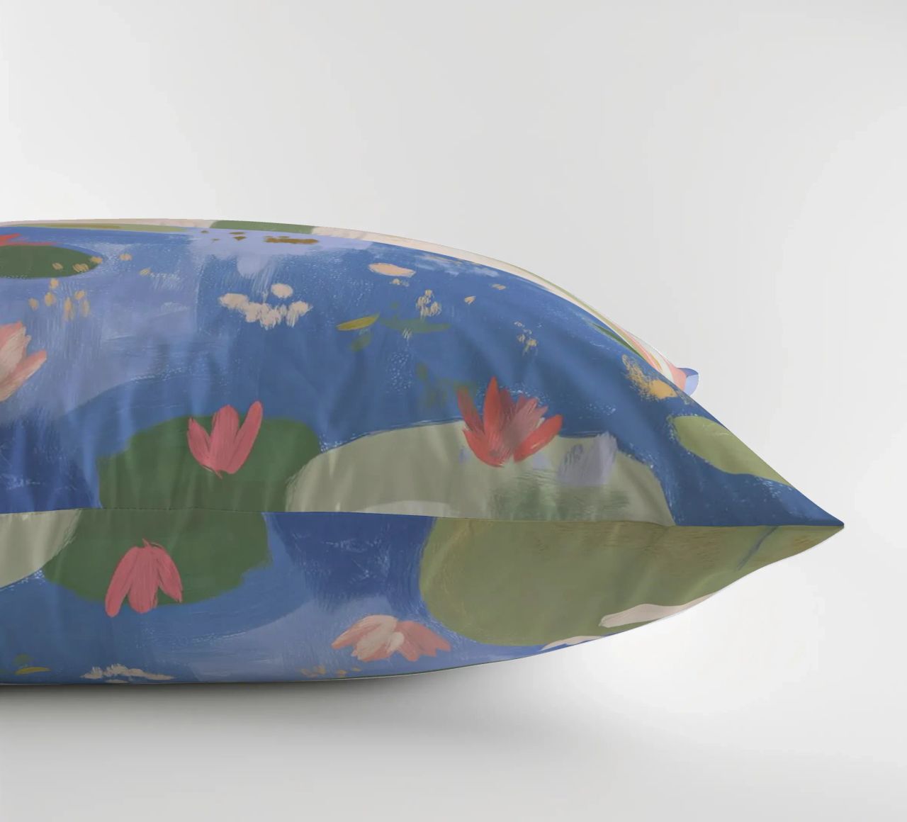 Lily Pond, Boho Abstract Print, Colourful Modern Wall Art decorative cushion by Boheme