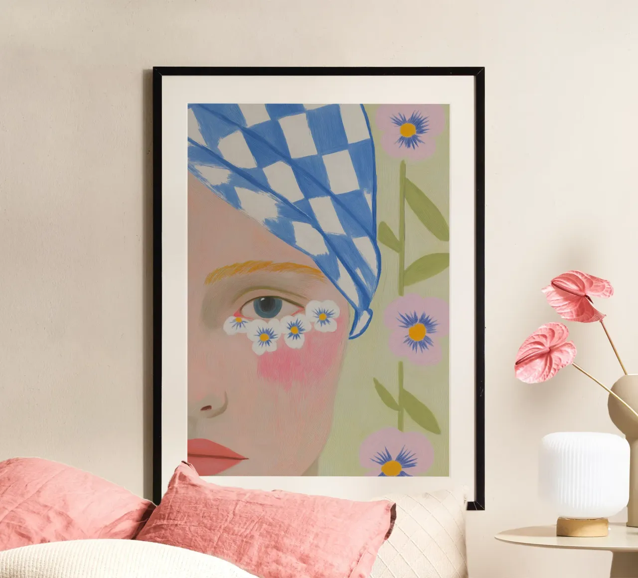 Blumen Kunst, farbenfrohe Kunstdrucke, abstrakte Frauen Kunstwerke Poster von Boheme