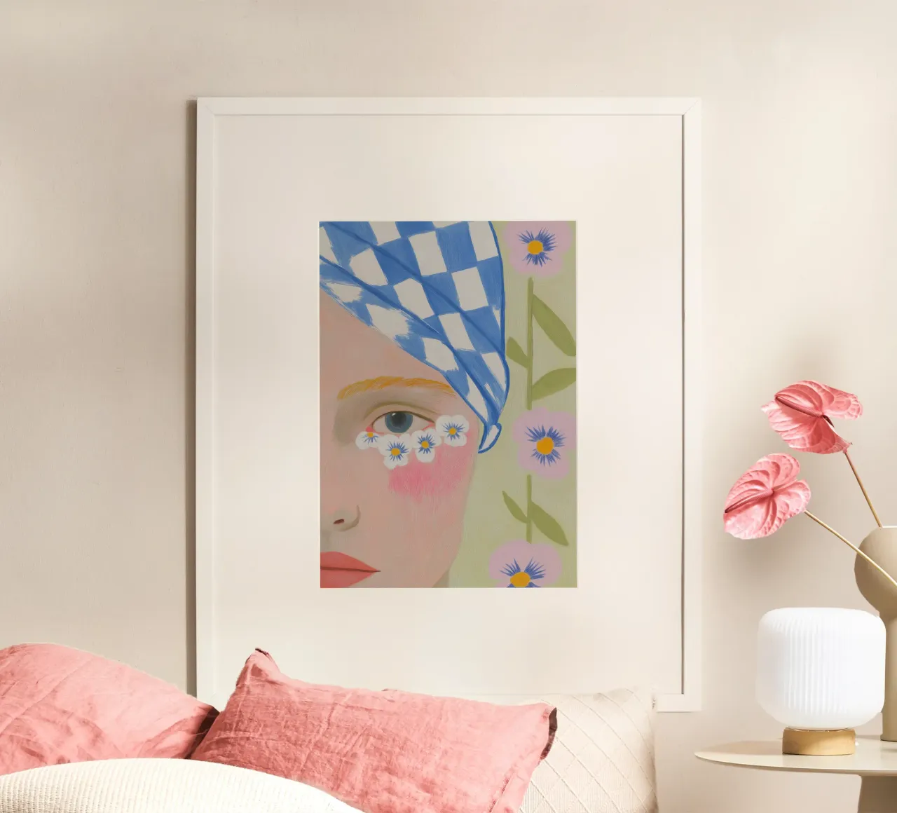 Blumen Kunst, farbenfrohe Kunstdrucke, abstrakte Frauen Kunstwerke Poster von Boheme