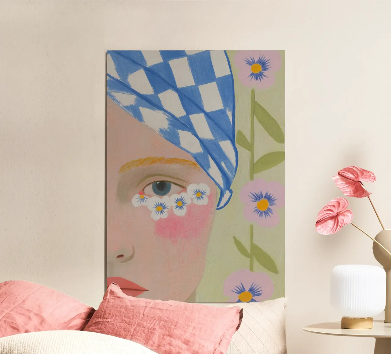 Blumen Kunst, farbenfrohe Kunstdrucke, abstrakte Frauen Kunstwerke Poster von Boheme