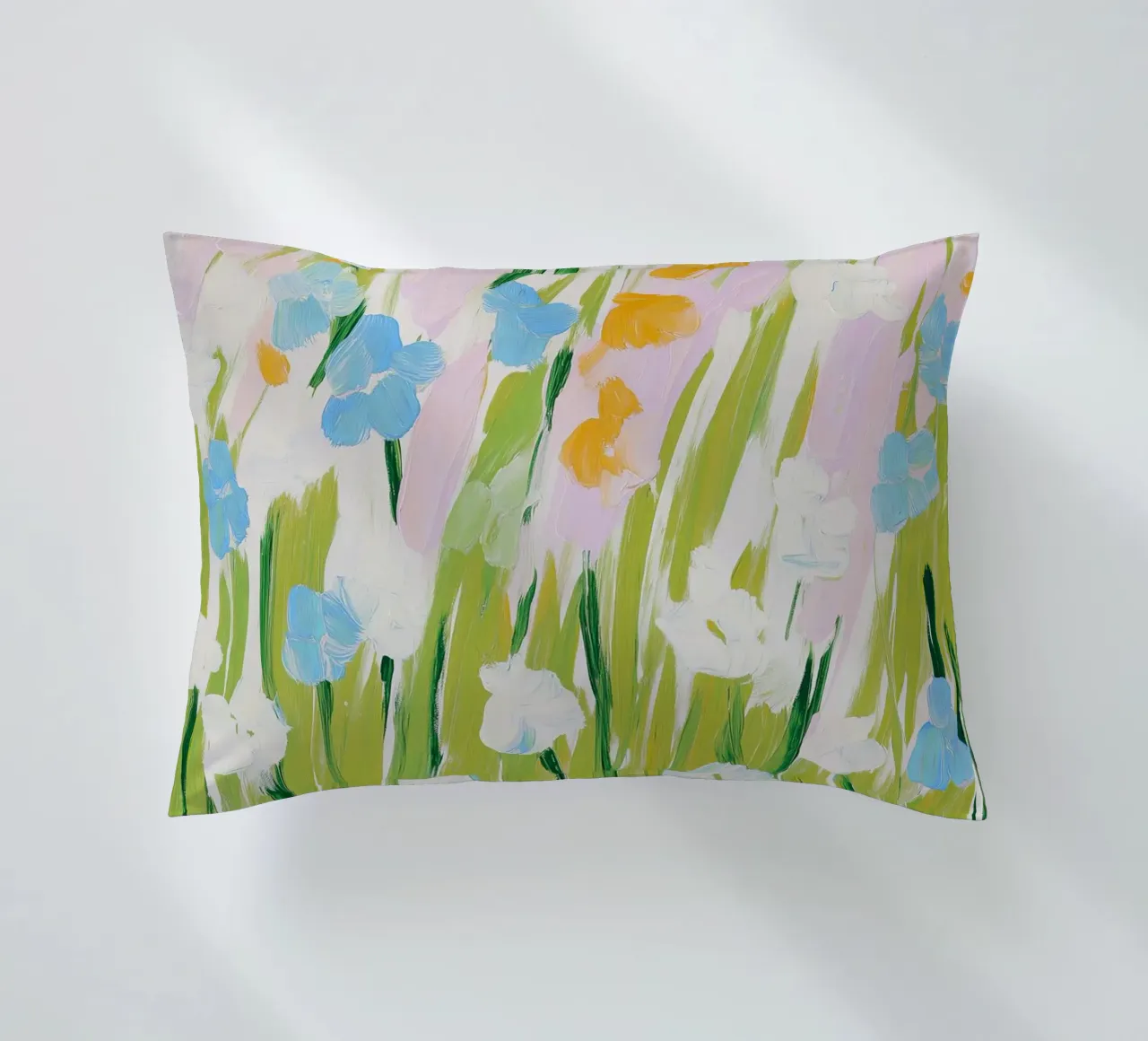 Wildflowers, Flower Print, Abstract Floral Art decorative cushion by Boheme