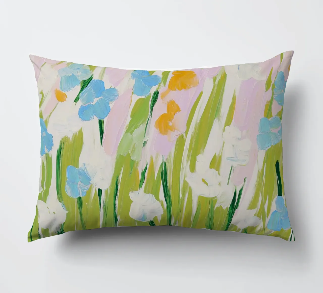 Wildflowers, Flower Print, Abstract Floral Art decorative cushion by Boheme
