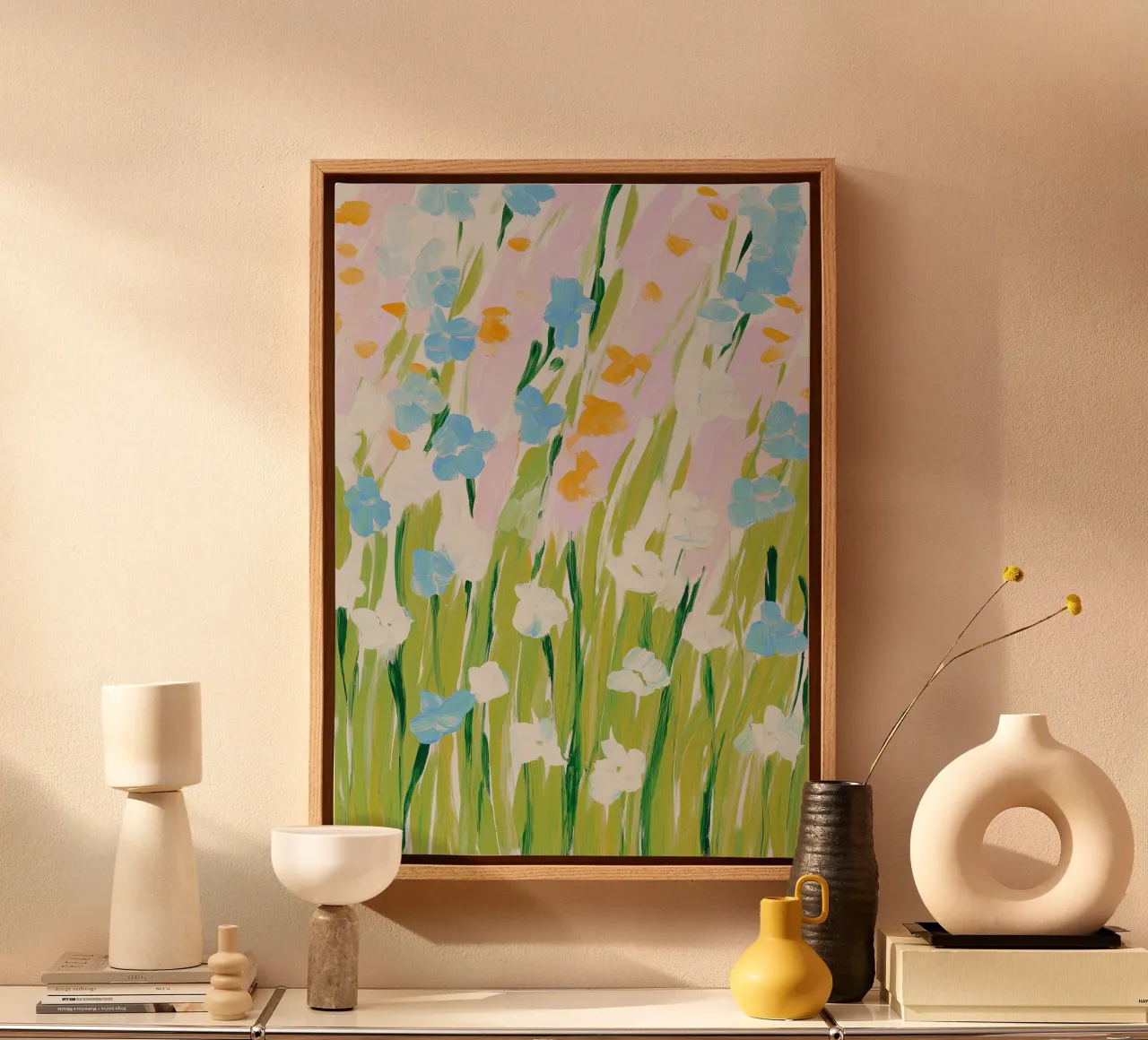 Wildflowers, Flower Print, Abstract Floral Art canvas by Boheme