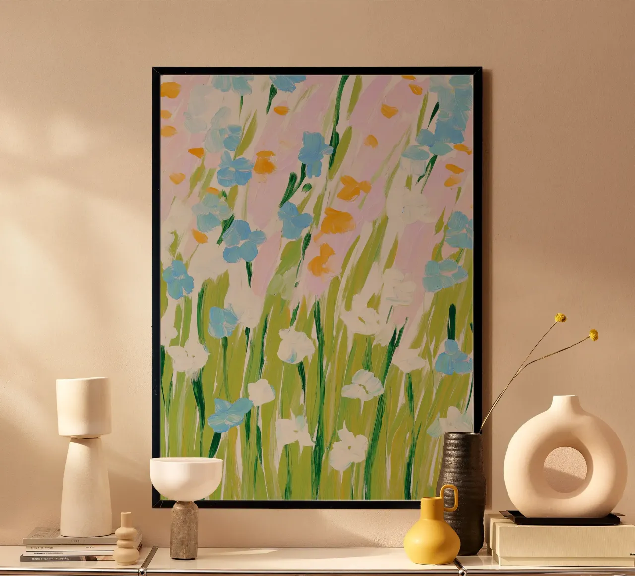 Wildflowers, Flower Print, Abstract Floral Art hahnemühle by Boheme