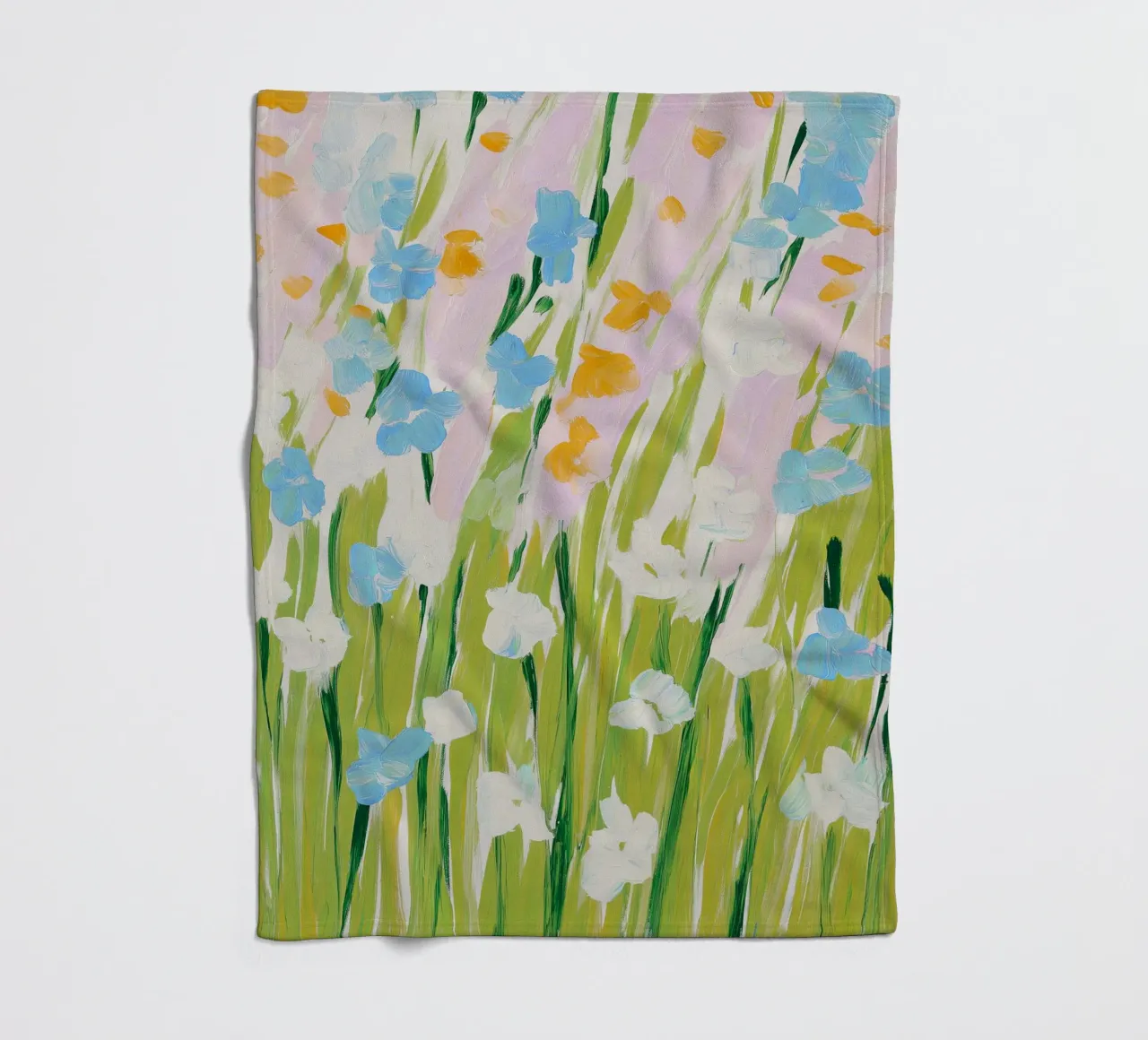 Wilde bloemen, Bloemenprint, Abstracte Bloemsierkunst fleecedeken van Boheme