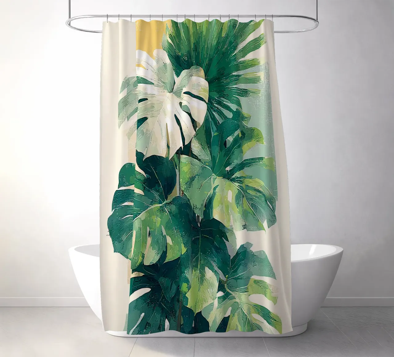 Leaves Tropical C shower curtain by Mateo