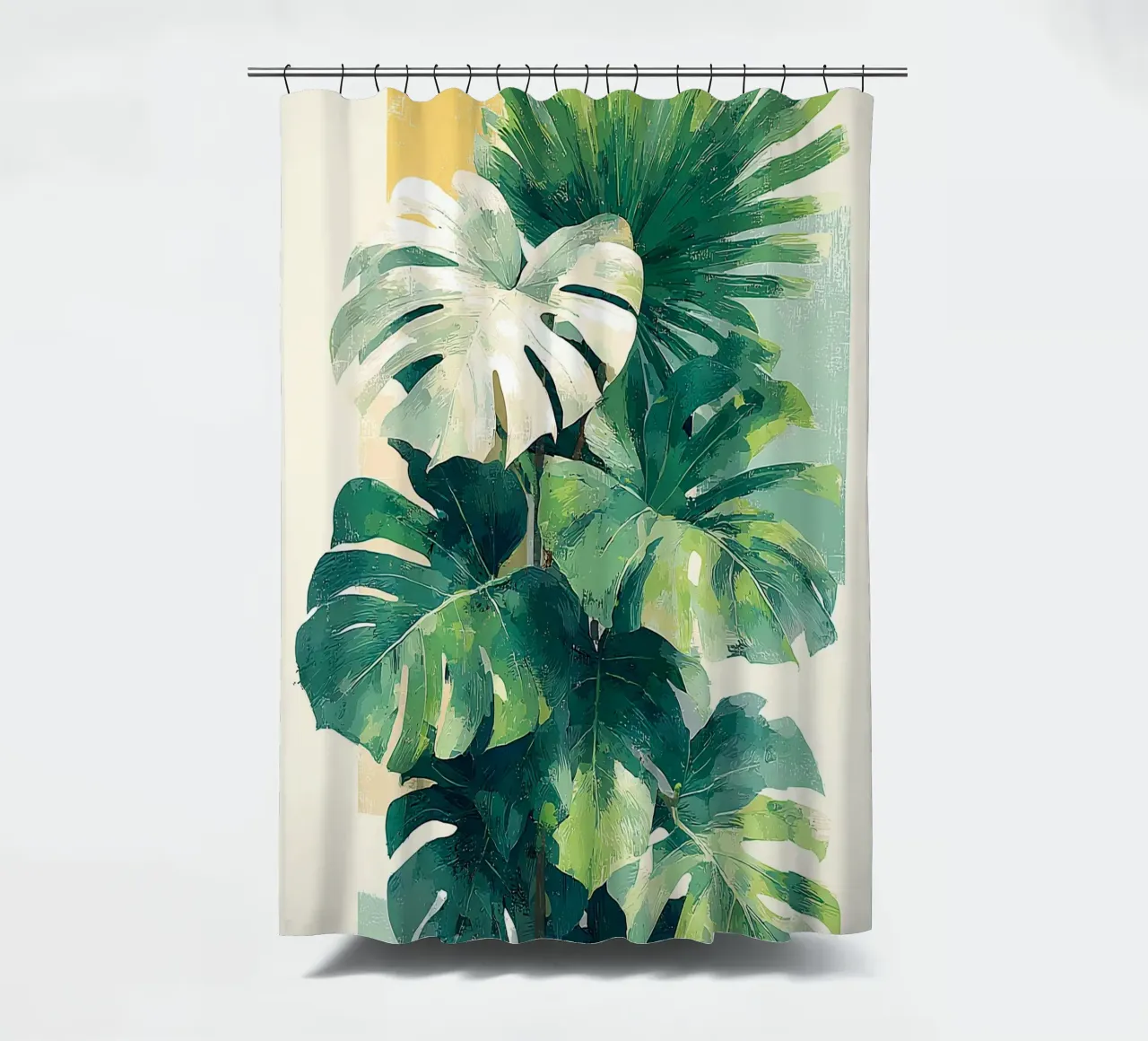 Leaves Tropical C shower curtain by Mateo