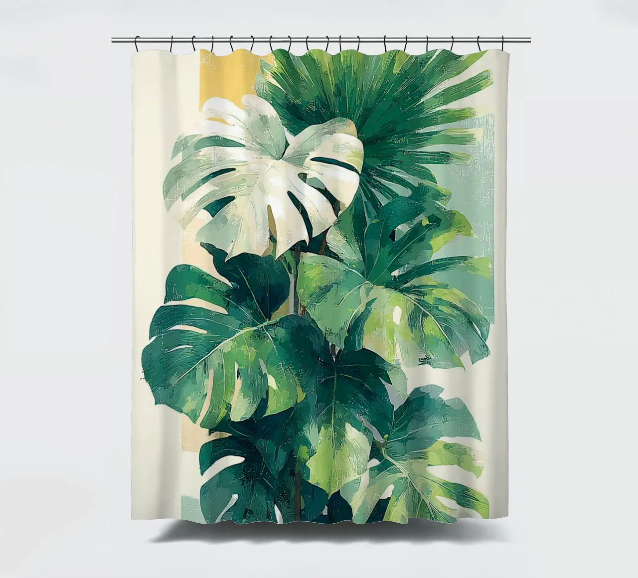 Leaves Tropical C shower curtain by Mateo