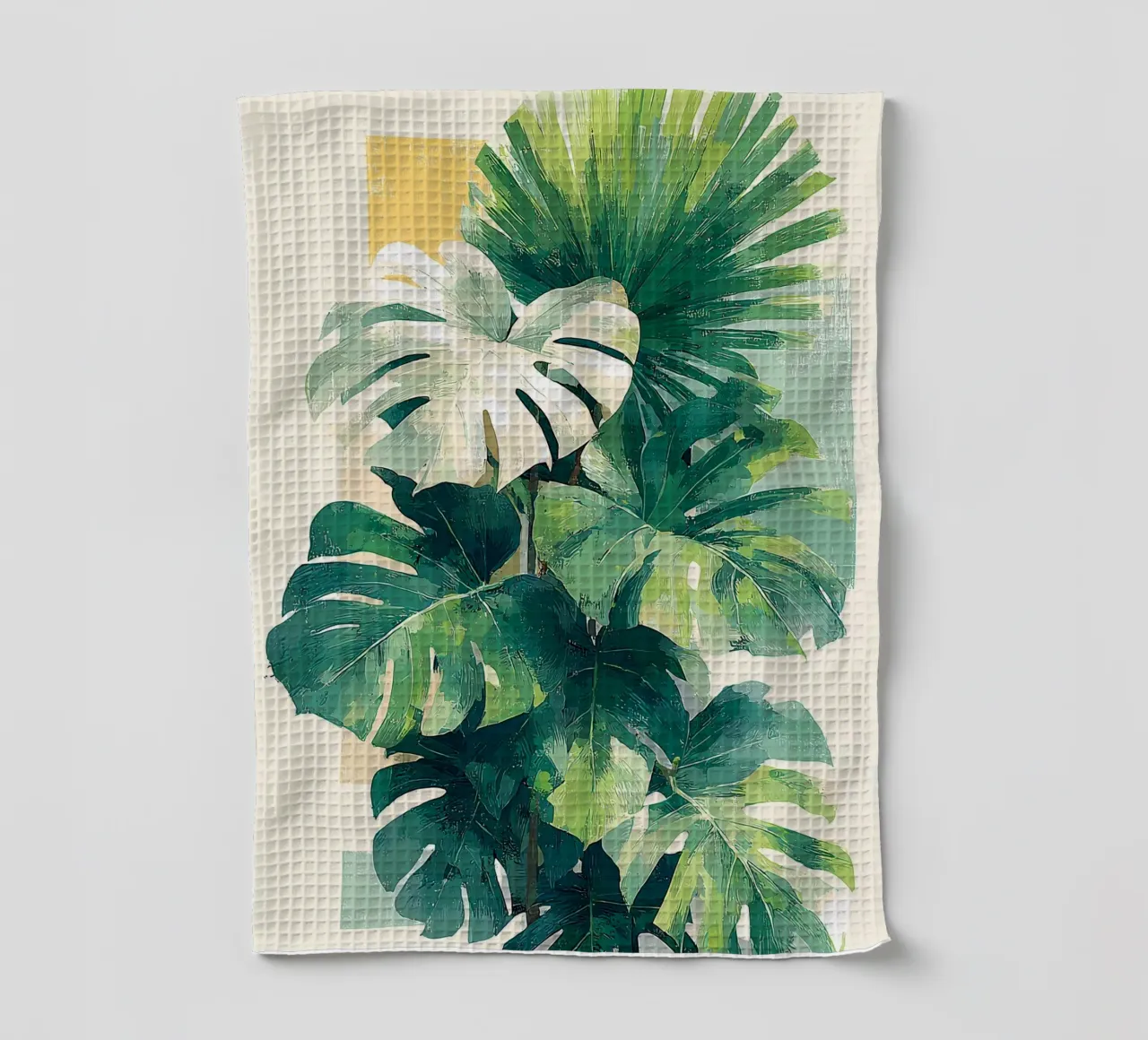 Leaves Tropical C tea towel by Mateo