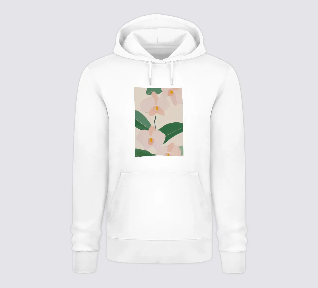 Poster orchidea, stampa fiore orchidea felpa con cappuccio da Boheme