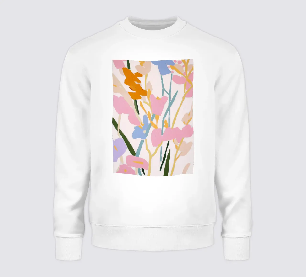 Blume abstrakt, farbenfrohe Kunstdrucke, abstrakter Blumendruck Sweatshirt von Boheme