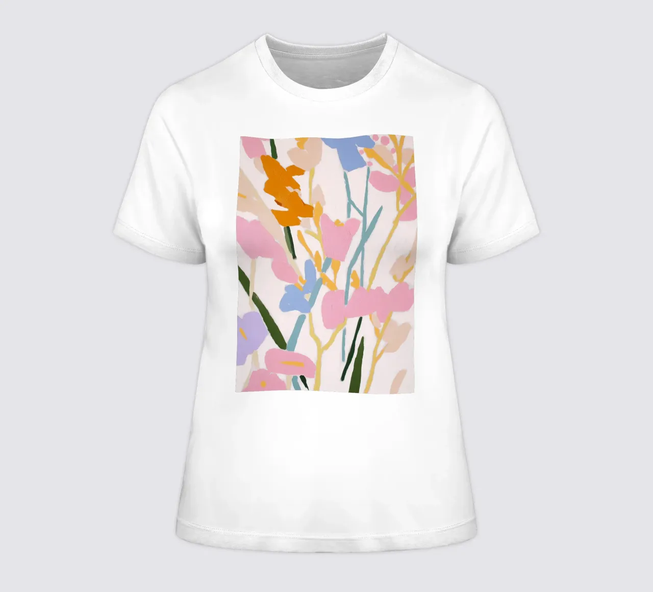 Flower abstract, colorful art prints, abstract floral Print women's fitted t-shirt by Boheme