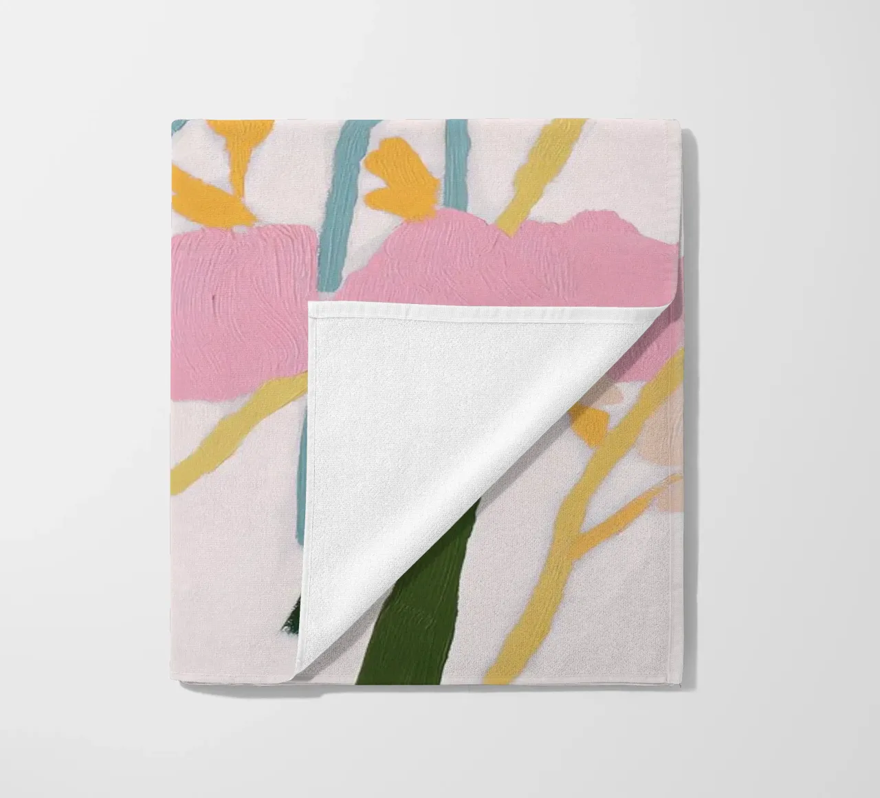 Flower abstract, colorful art prints, abstract floral Print beach towel by Boheme