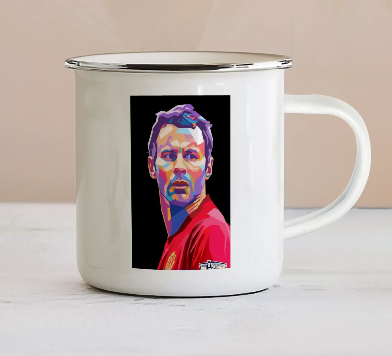 Calcio iconico - Ryan Giggs tazza in smalto da Hantamrata