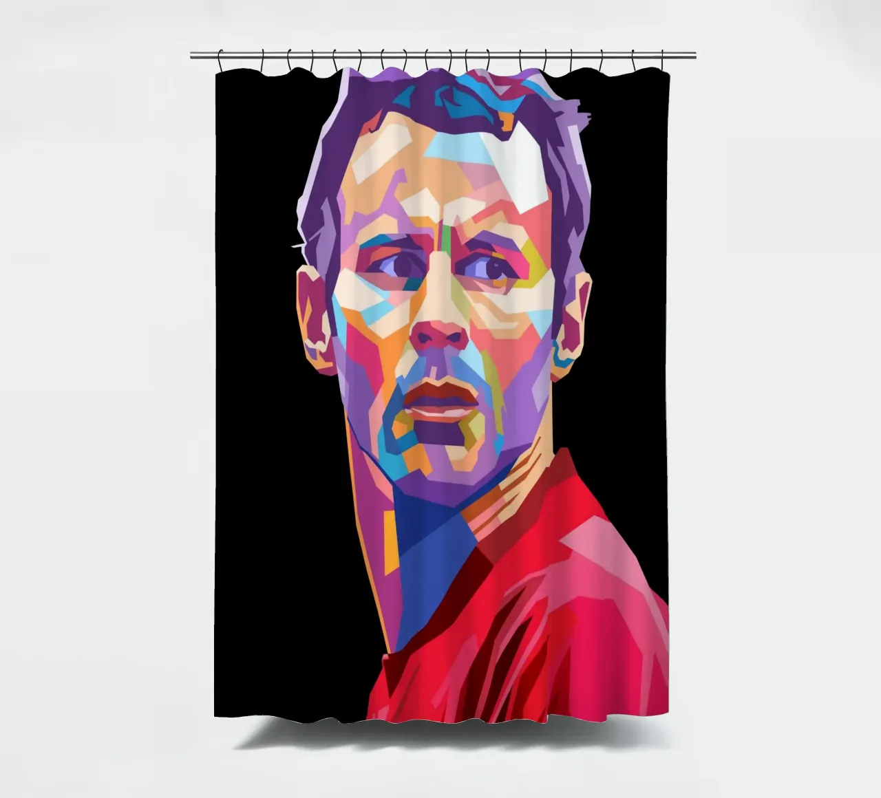 Iconic Football - Ryan Giggs shower curtain by Hantamrata