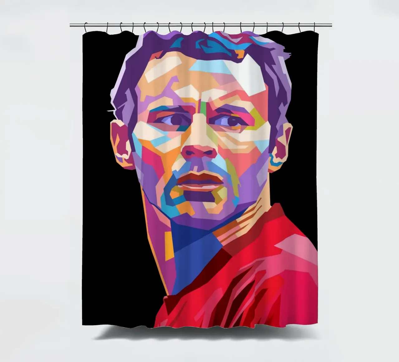 Iconic Football - Ryan Giggs shower curtain by Hantamrata