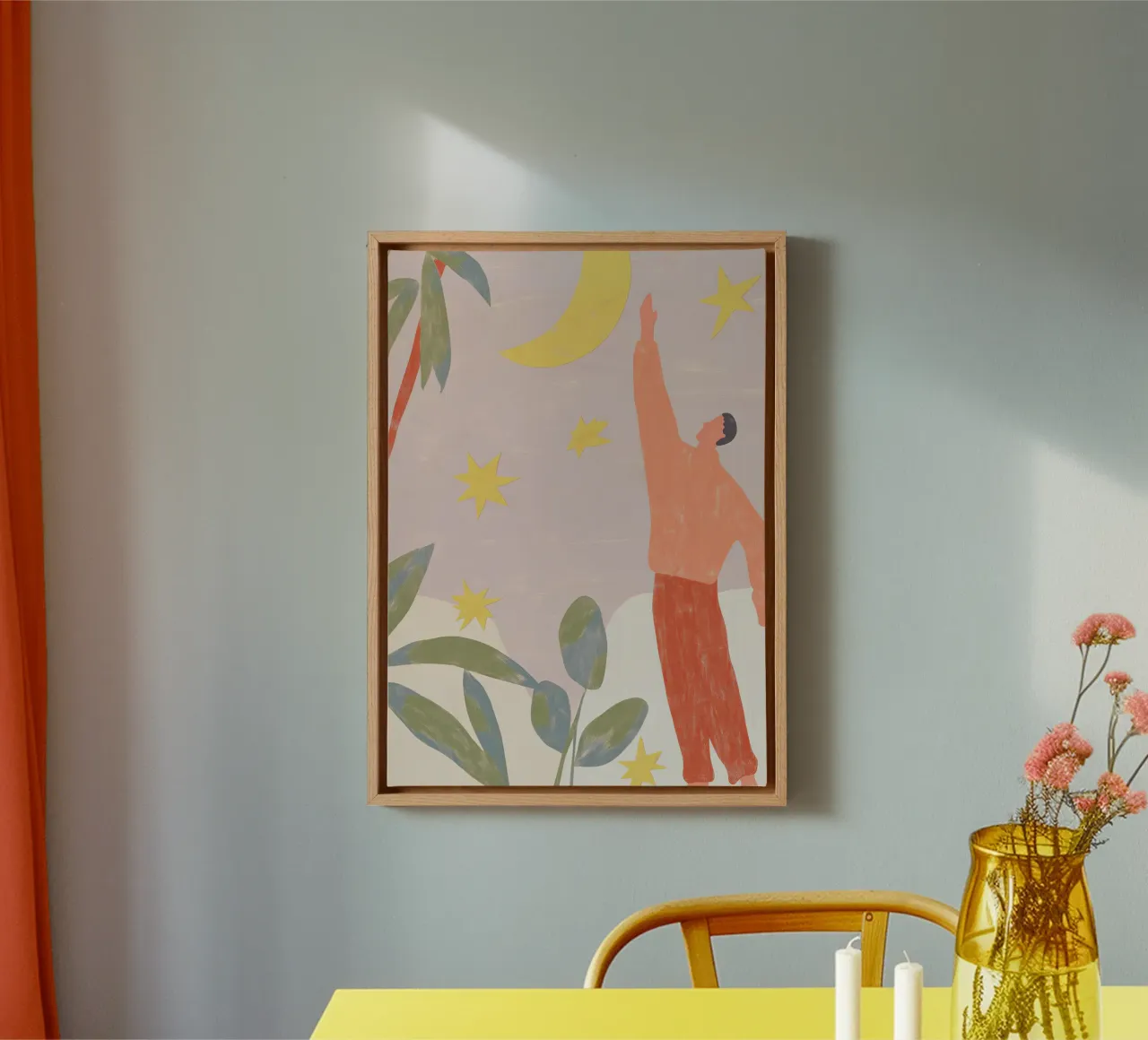 Reach for the Stars, Celestial Print, Abstract Poster canvas by Boheme