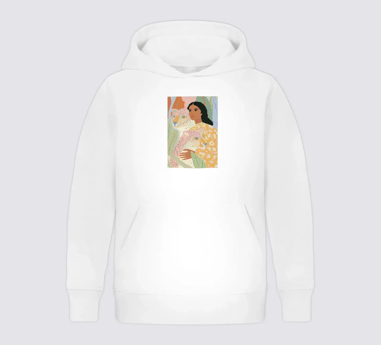 Flower abstract colorful art prints, Wildlife Print kids hoodie by Boheme