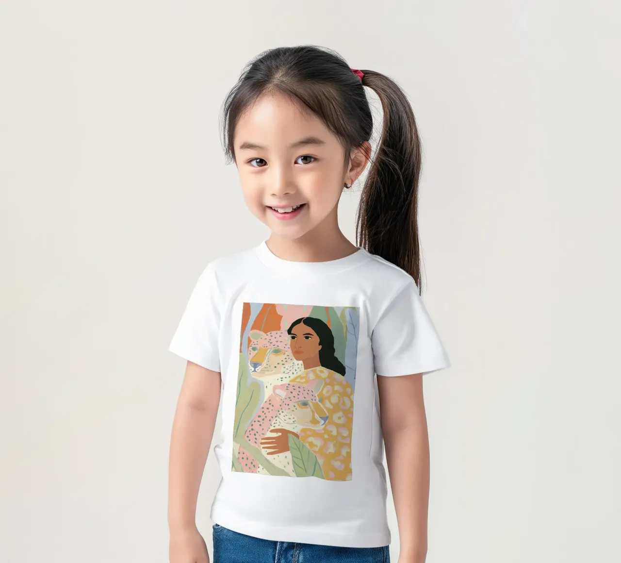 Flower abstract colorful art prints, Wildlife Print kids t-shirt by Boheme