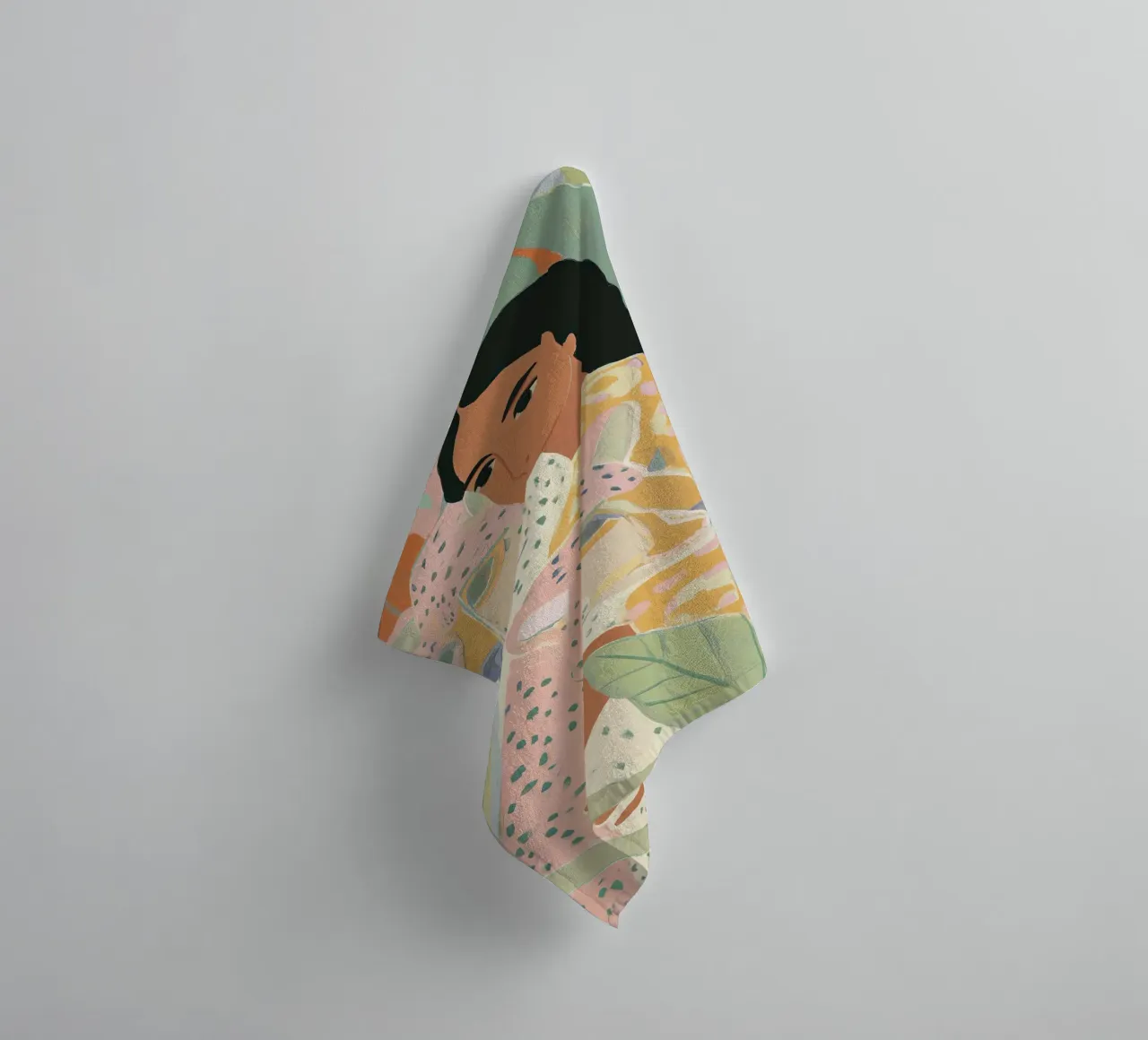 Blume abstrakte bunte Kunstdrucke, Wildlife Print Handtuch von Boheme