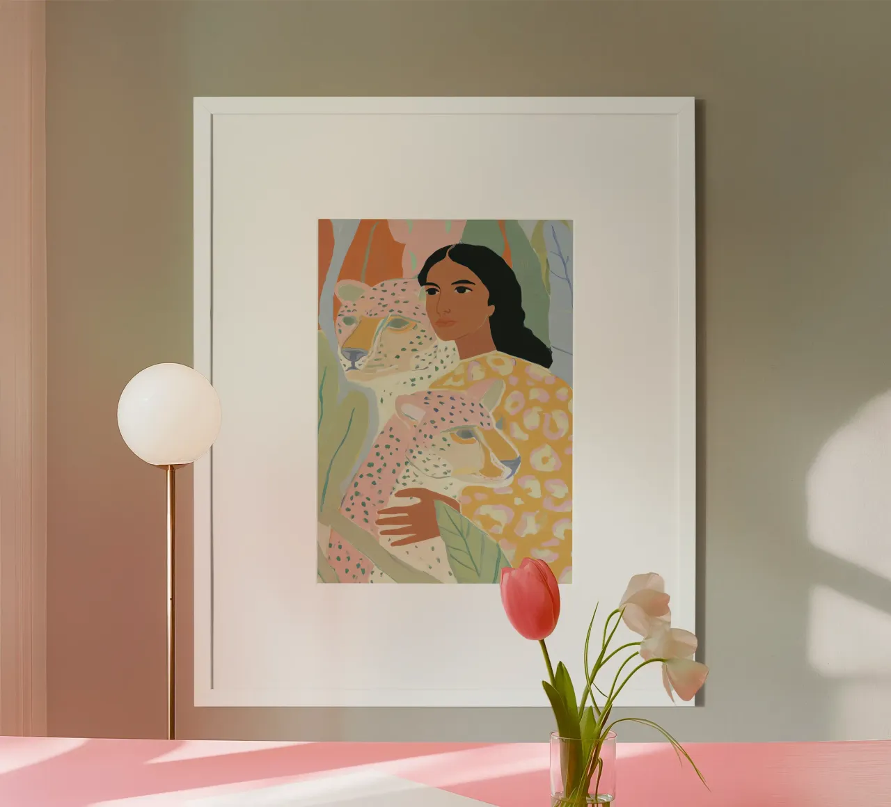 Blume abstrakte bunte Kunstdrucke, Wildlife Print Hahnemühle von Boheme