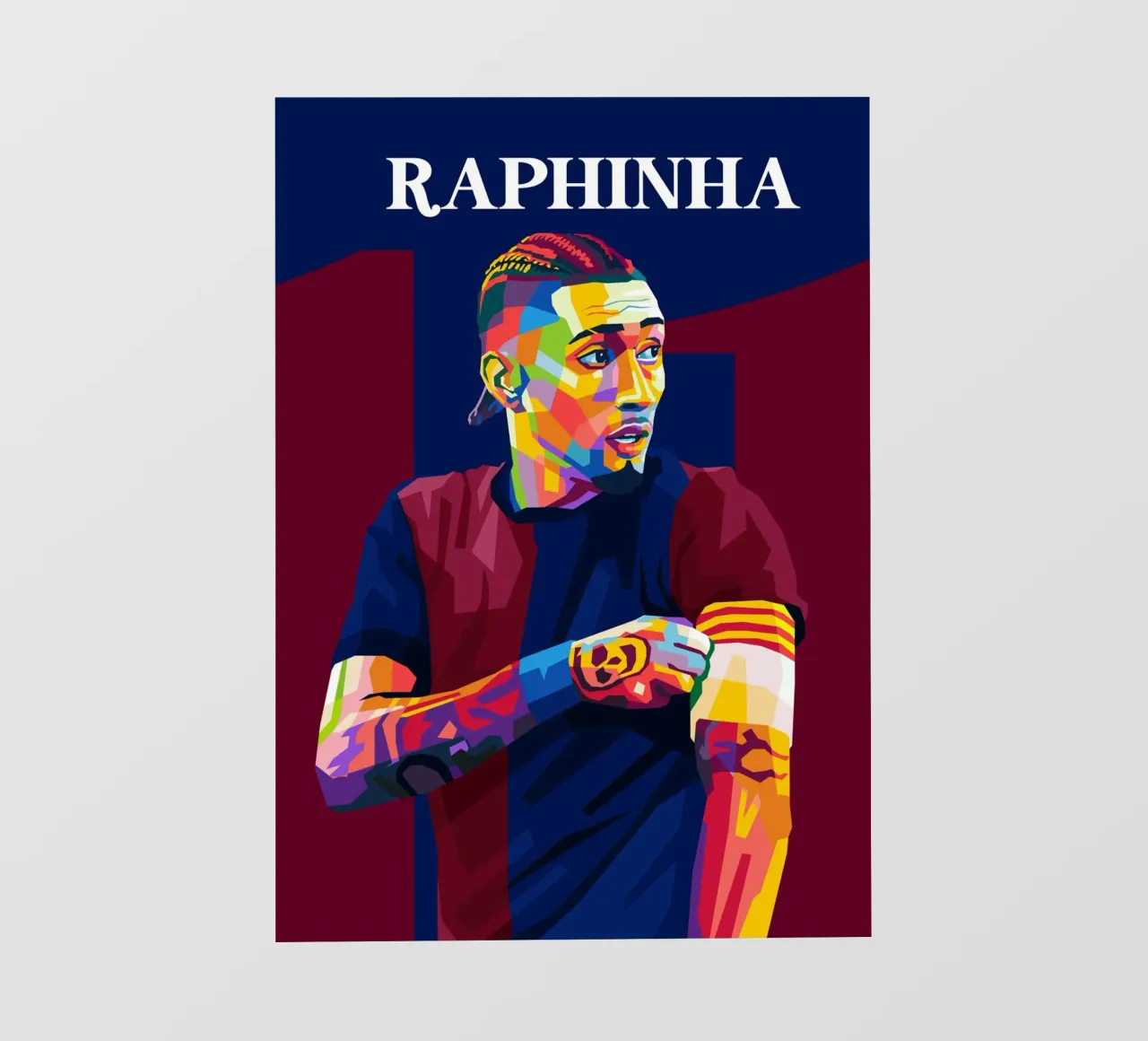 Raphinha Barcelona WPAP pellicola backlit da WPAP MALANG