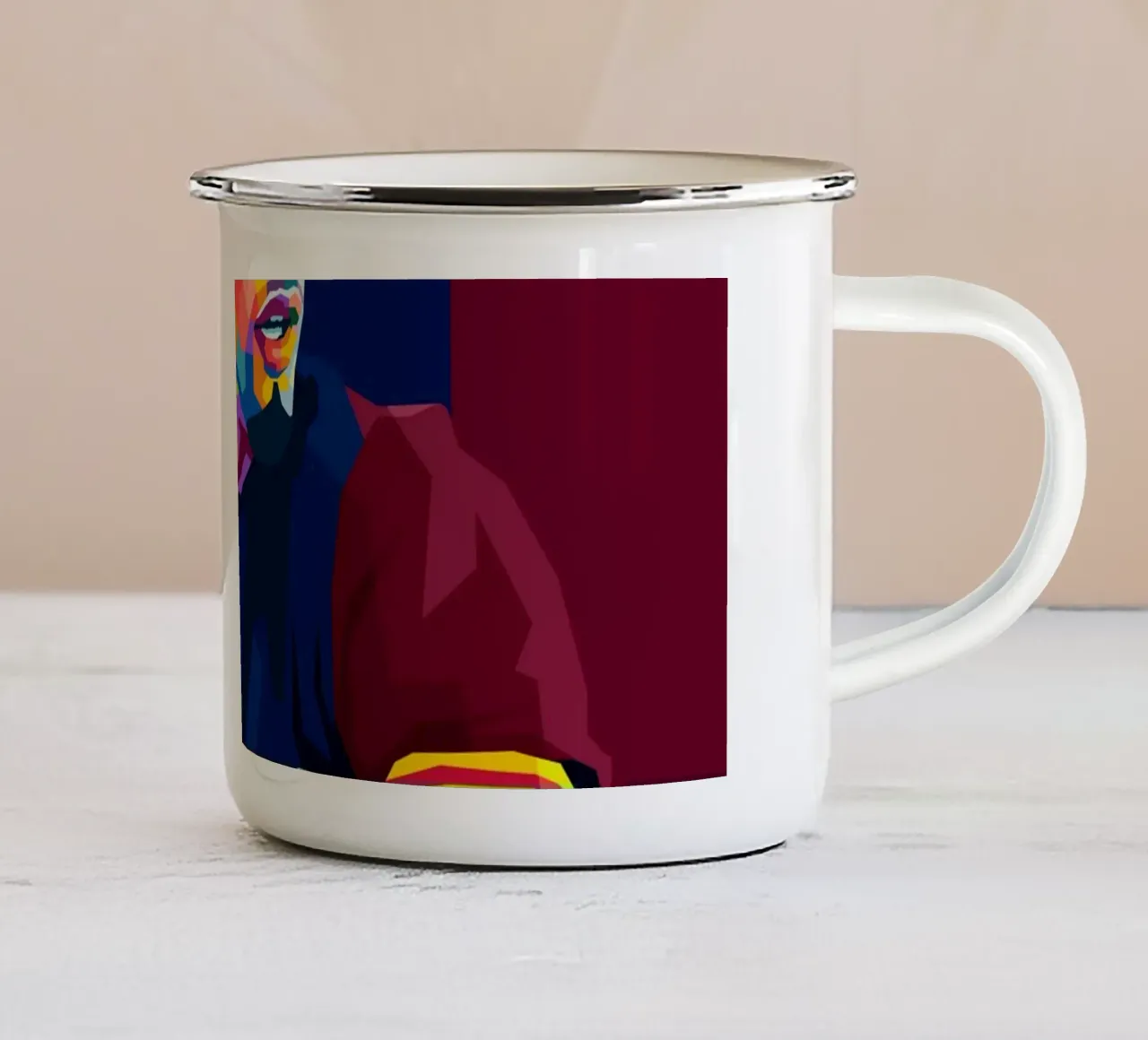 Raphinha Barcelona WPAP tazza in smalto da WPAP MALANG
