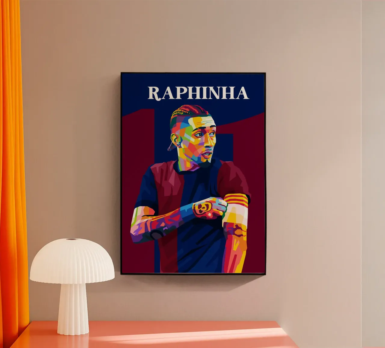Raphinha Barcelona WPAP plexiglass da WPAP MALANG