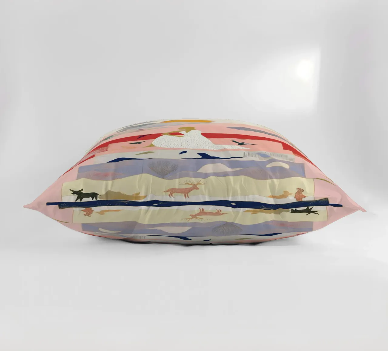 Boho Print, Vibrant Wall Art, Abstract Print decorative cushion by Boheme