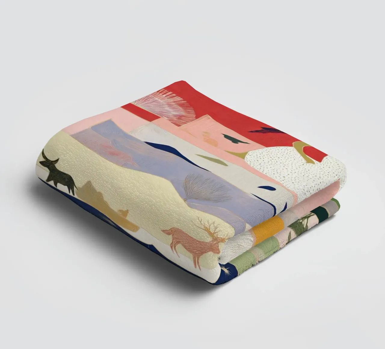 Boho Print, Vibrant Wall Art, Abstract Print towel by Boheme