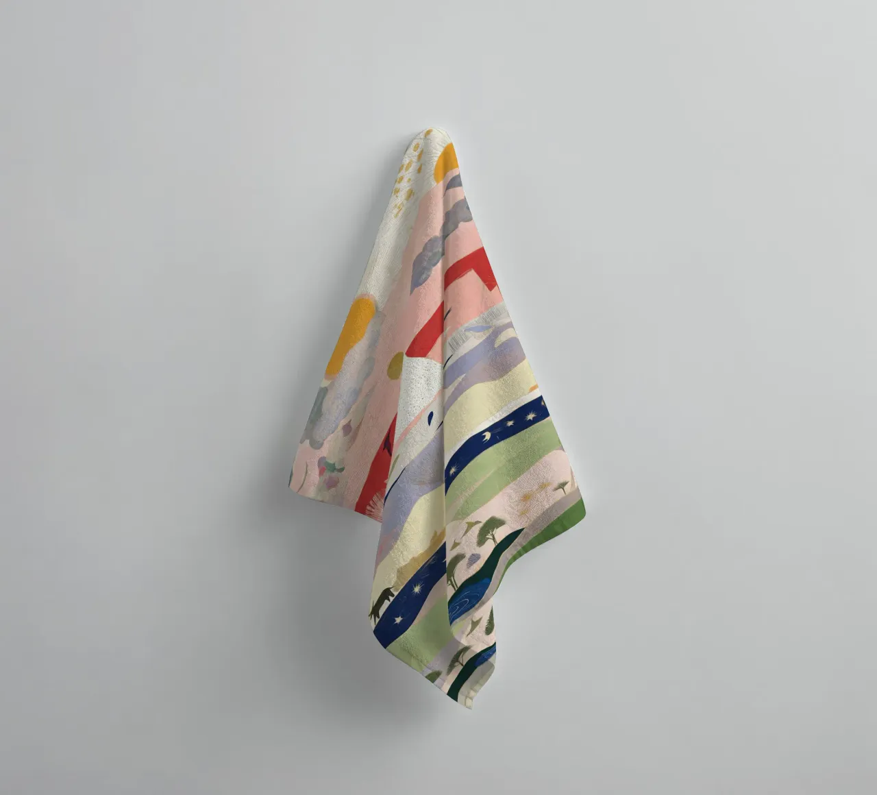 Boho Print, Vibrant Wall Art, Abstract Print towel by Boheme