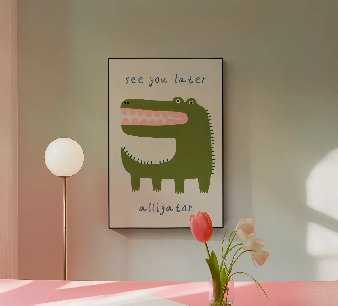 See you later Alligator acrylic glass by Little Lola