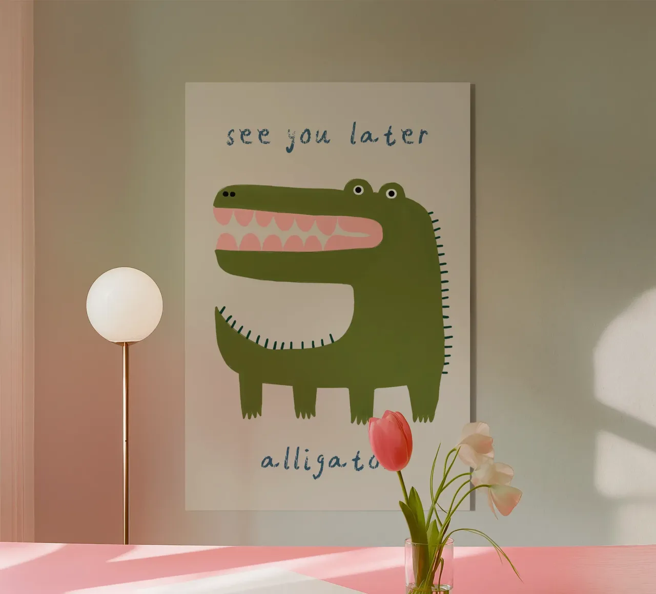 See you later Alligator acrylic glass by Little Lola