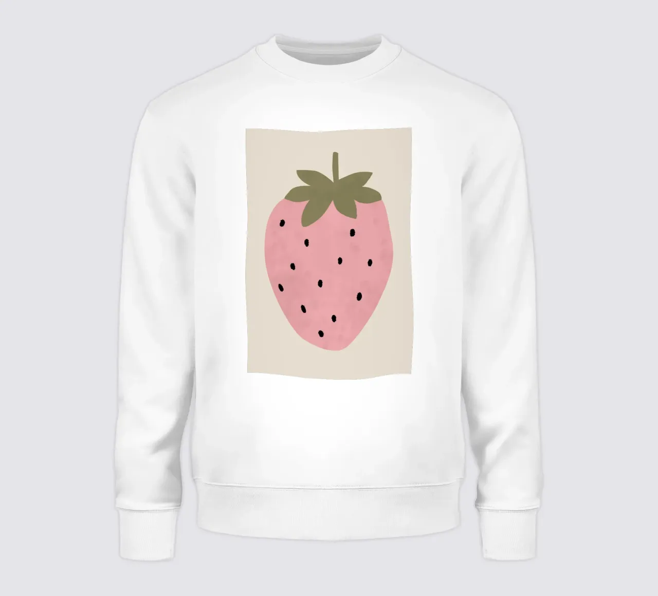 Stampa di una simpatica fragola, arte murale della frutta, poster per l'asilo nido felpa da Little Lola