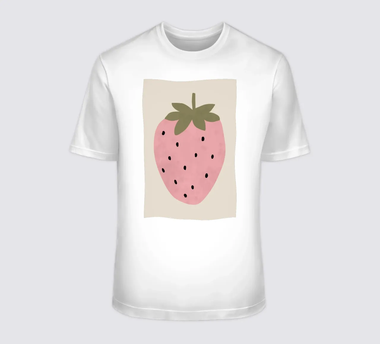 Stampa di una simpatica fragola, arte murale della frutta, poster per l'asilo nido t-shirt da Little Lola
