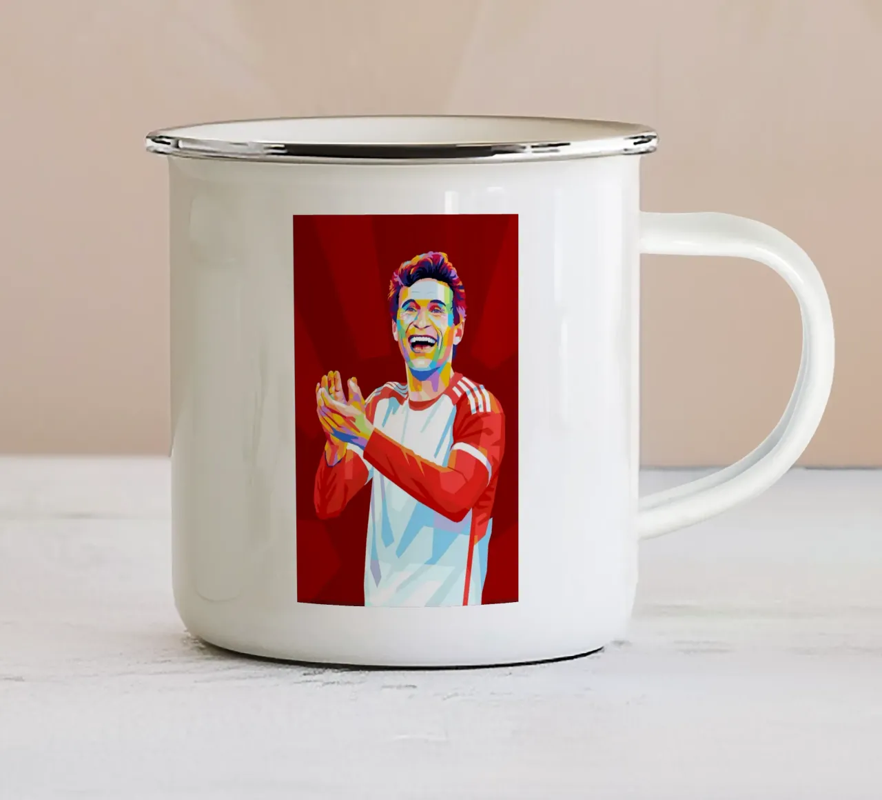 Thomas Müller wpap taza de esmalte de WPAP MALANG