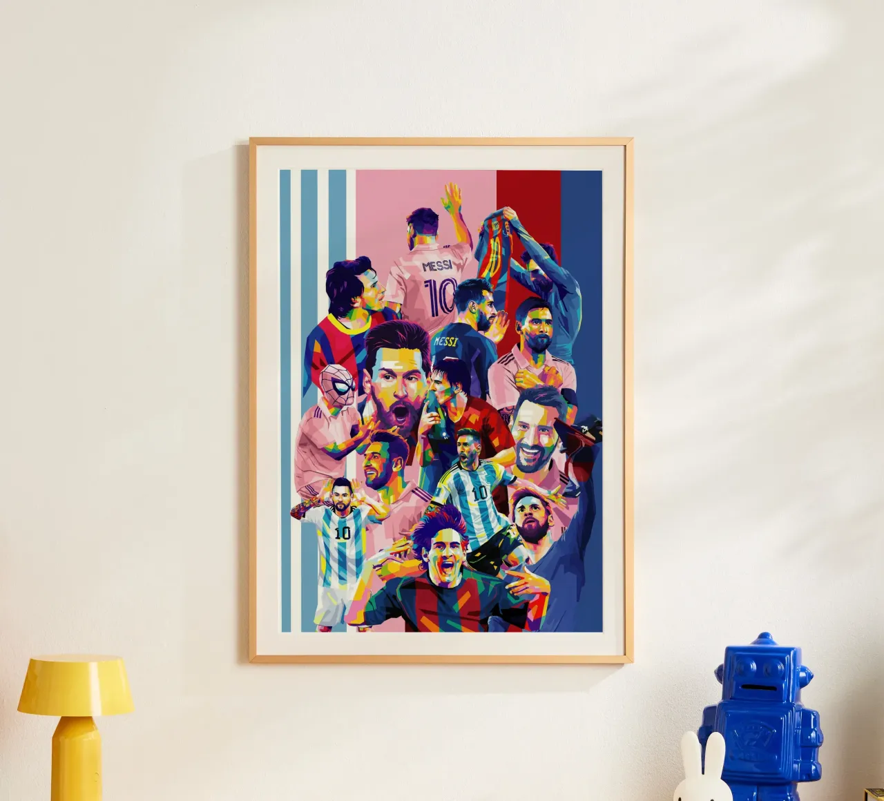 Lionel Messi All time poster con telaio in legno da WPAP MALANG